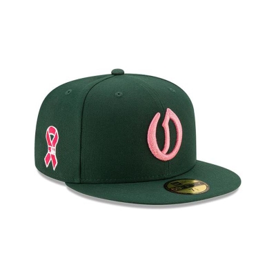 Green Oakland Athletics Hat - New Era MLB Mother's Day 59FIFTY Fitted Caps USA2938546